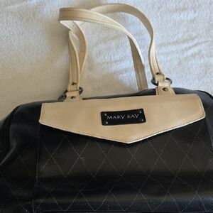 Mary Kay Quilted Black and Cream Tote